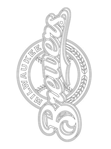 Milwaukee Brewers Logo  Coloring Page